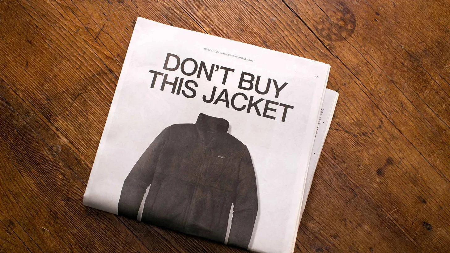 Patagonia Don't Buy This Jacket ad